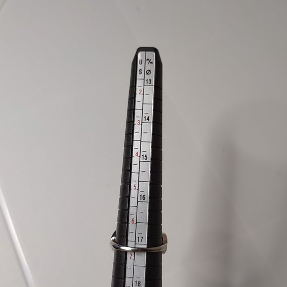 Silver Tone And Red Plastic Ring Size 6.75 - Picture 11 of 11